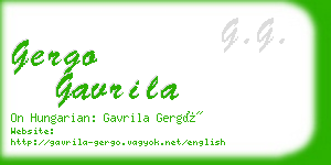 gergo gavrila business card